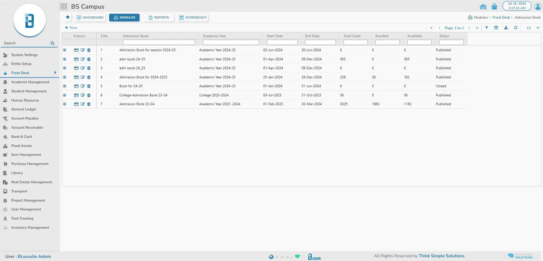 Admission Screenshot 3