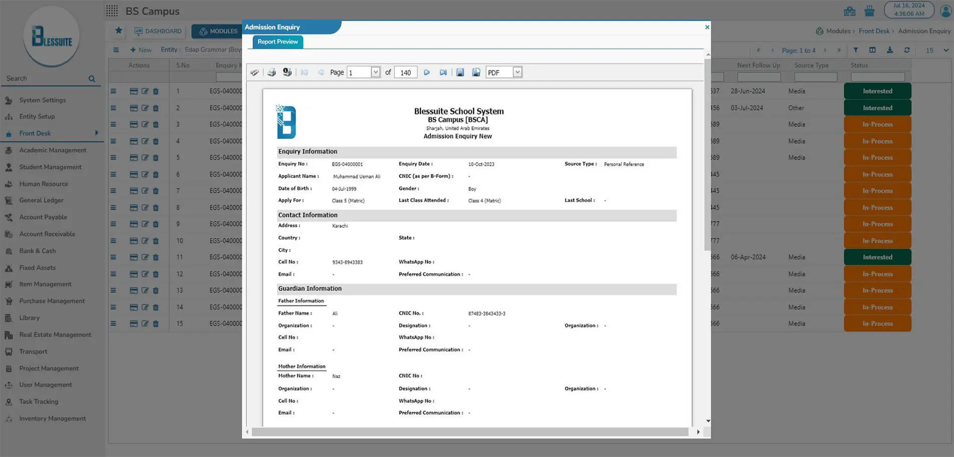 Admission Screenshot 7