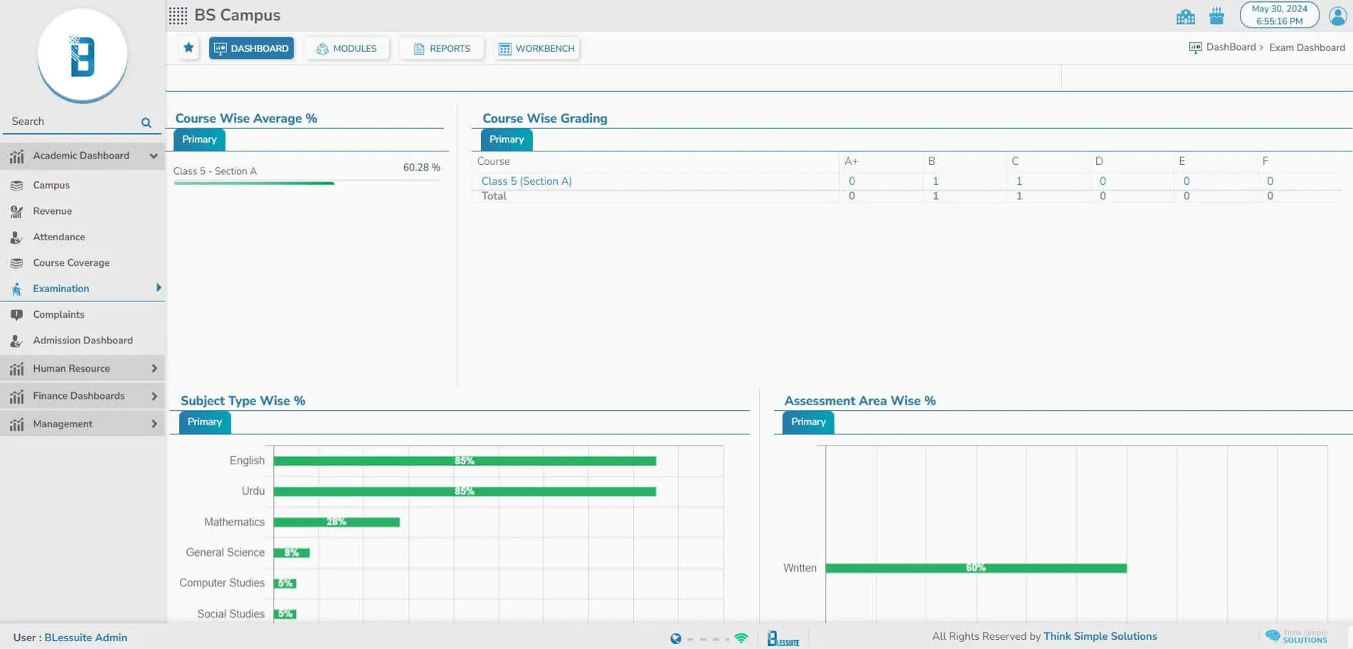 Examination Screenshot 3