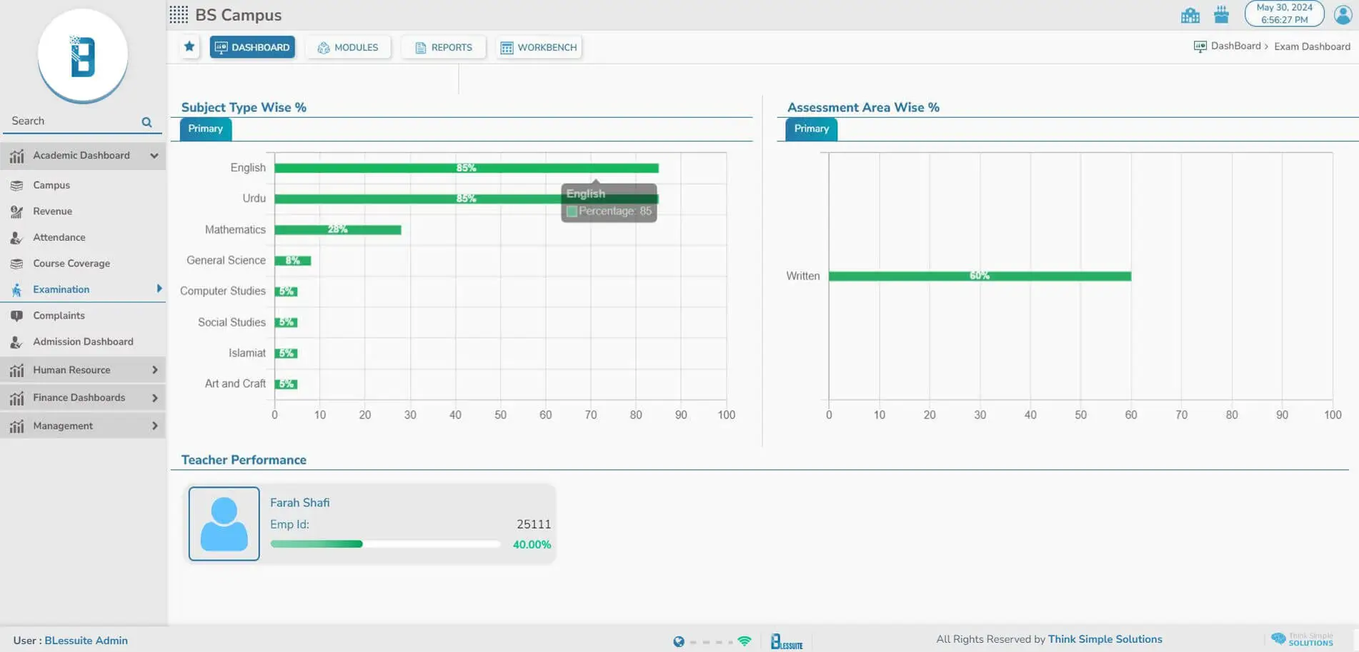 Examination Screenshot 4